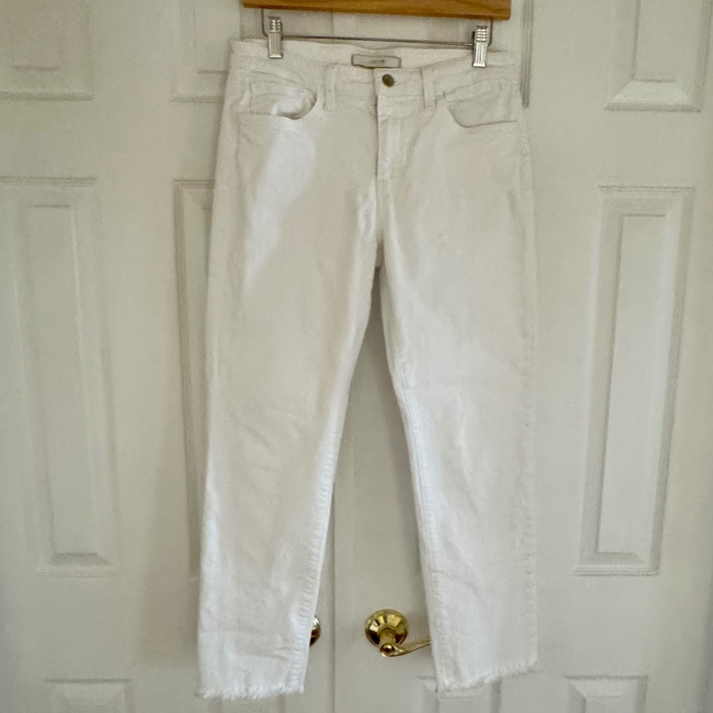 Joe's Jeans White "The Lara" Mid-rise Cigarette Ankle Jean - 29 - XLNT!
